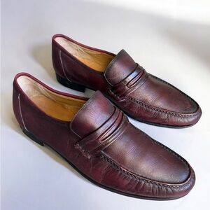 Jarman Leather Classic Penny Loafers Men’s Sz 10.5 D Burgundy Comfortable Shoes